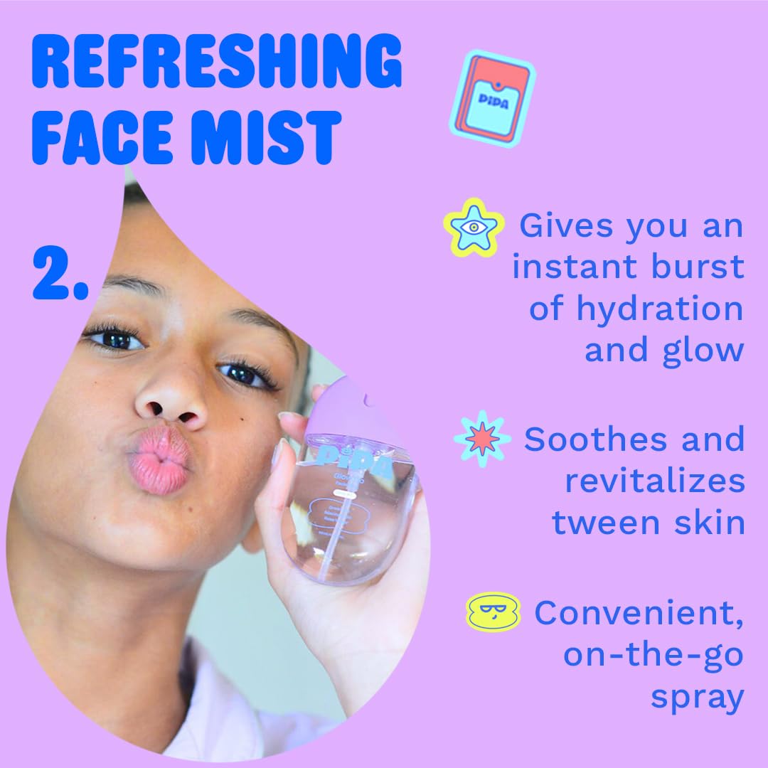 Pipa facial mist spray in motion offering instant refresh and calming feel