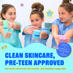 Pipa tween using products in bathroom lifestyle image encouraging habit-building
