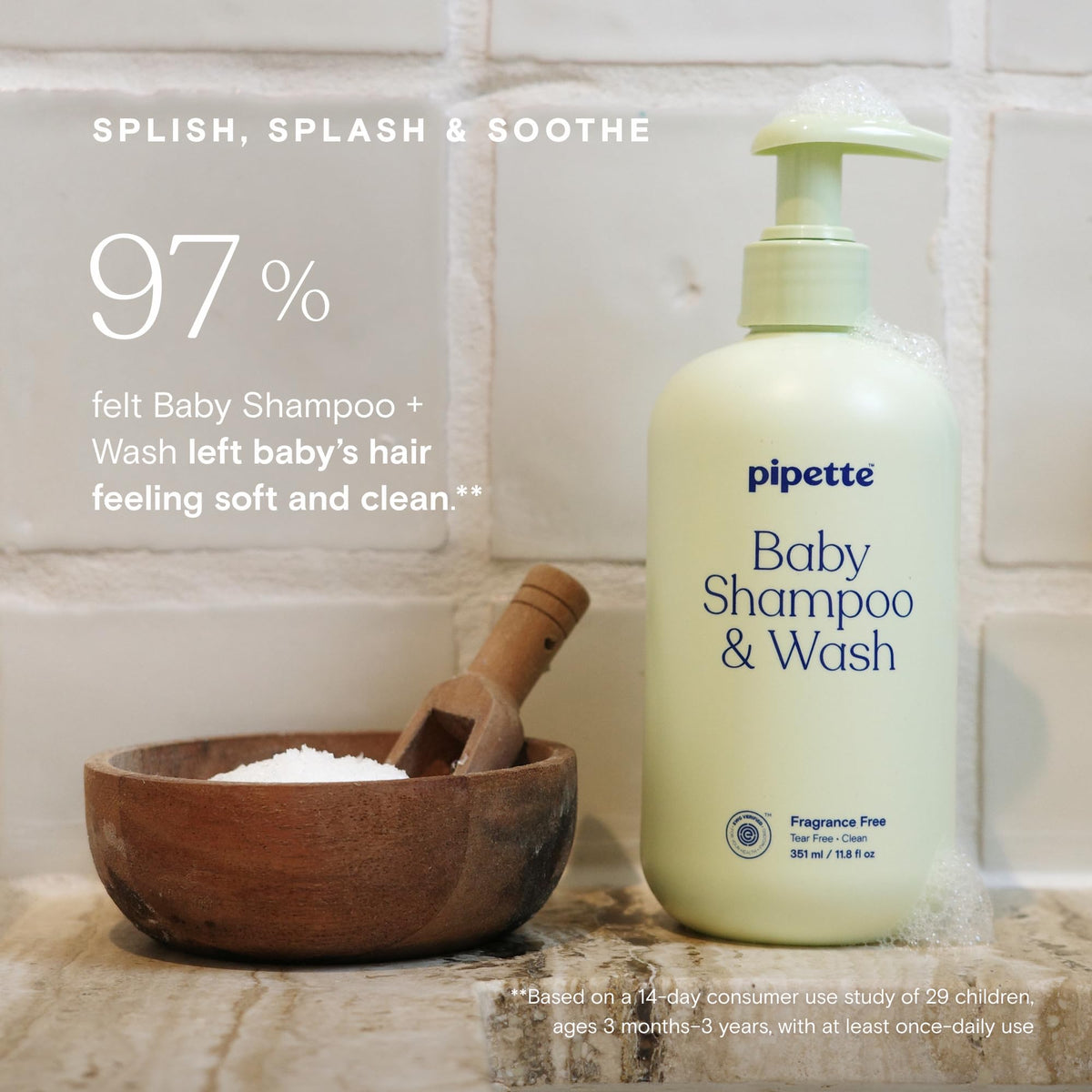 Pipette bottle label detail highlighting ingredient calls and safety benefits for newborns