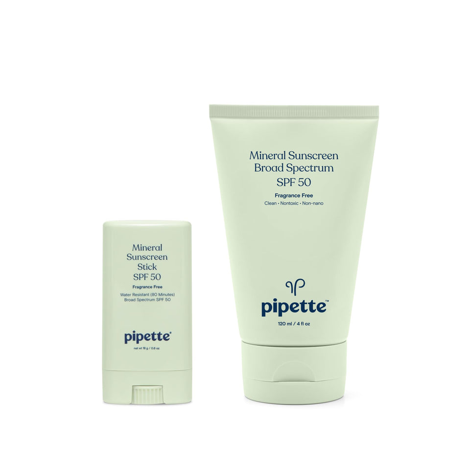 Pipette duo front packaging showing both spray and stick for family protection