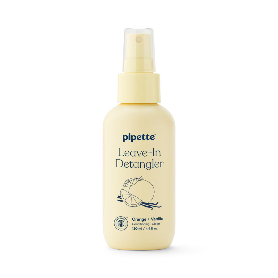 Pipette front packaging showing detangler bottle and scent for quick identification and appeal