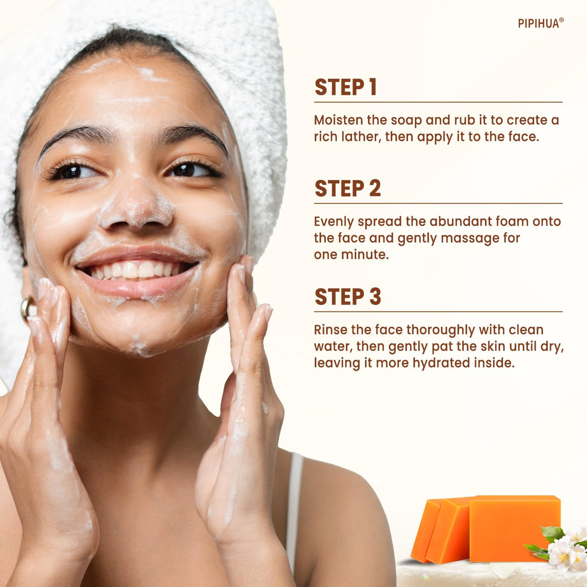 PIPIHUA application underarm showing targeted use and improved area clarity
