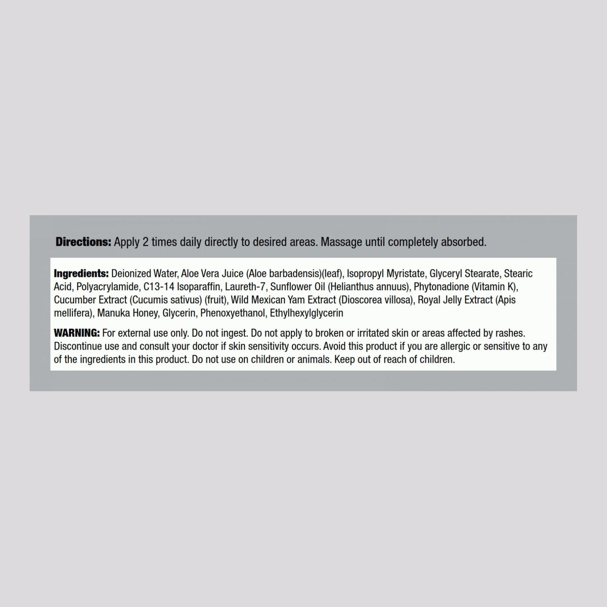 Piping Rock label close-up highlighting ingredient and purity claims for trust