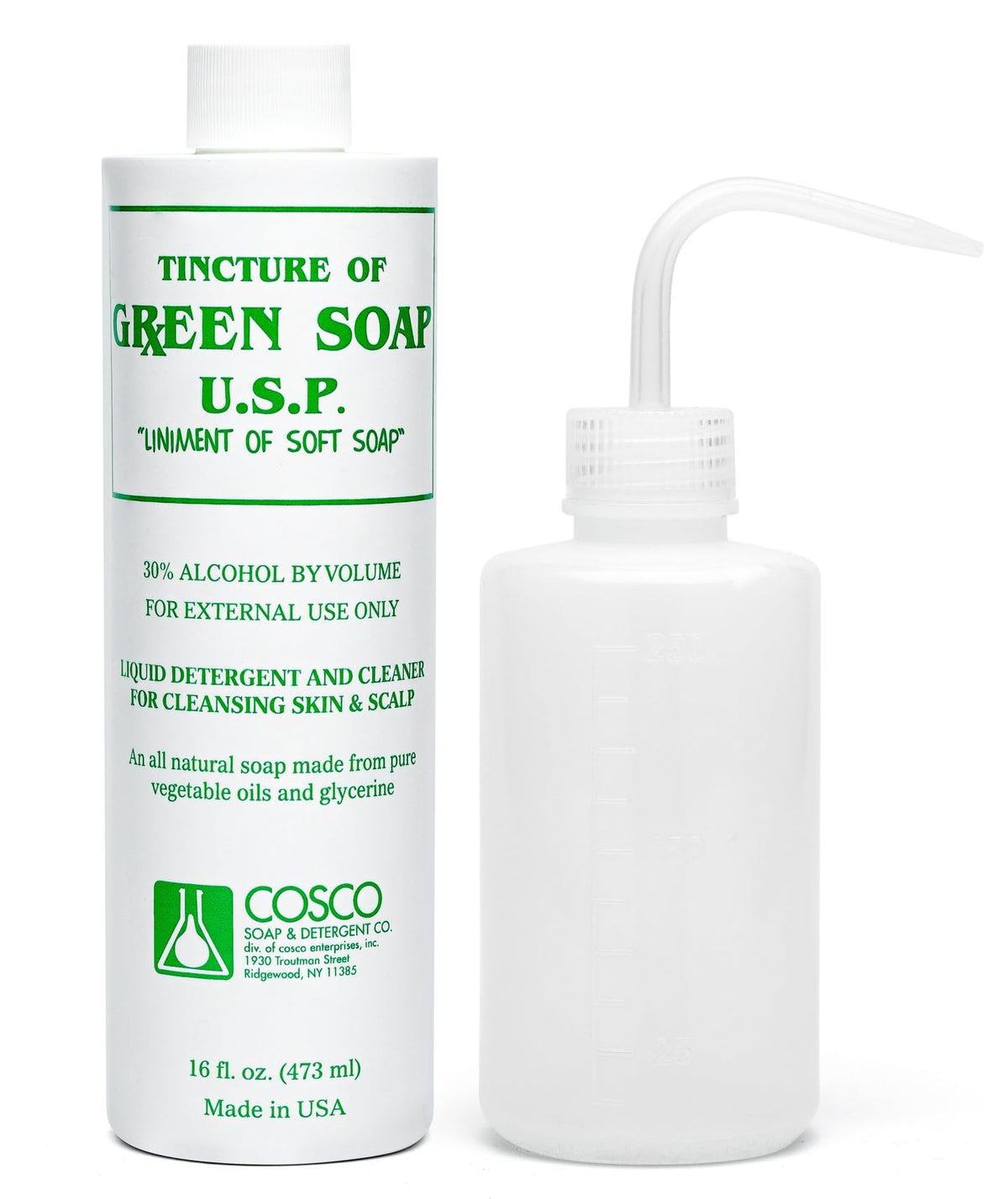 Pirate Face Tattoo Cosco size comparison in hand, 16oz bottle offers long-lasting value