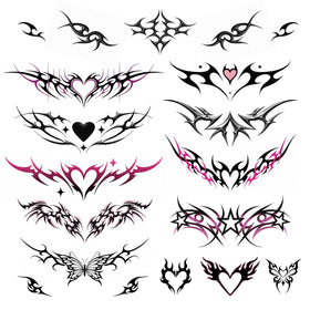 Pixel Hearts front sheet display showing multiple Y2K designs and easy selection benefit