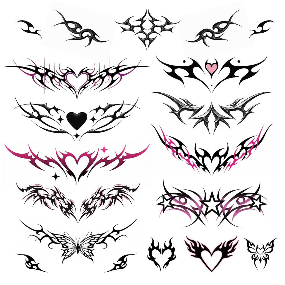 Pixel Hearts front sheet display showing multiple Y2K designs and easy selection benefit