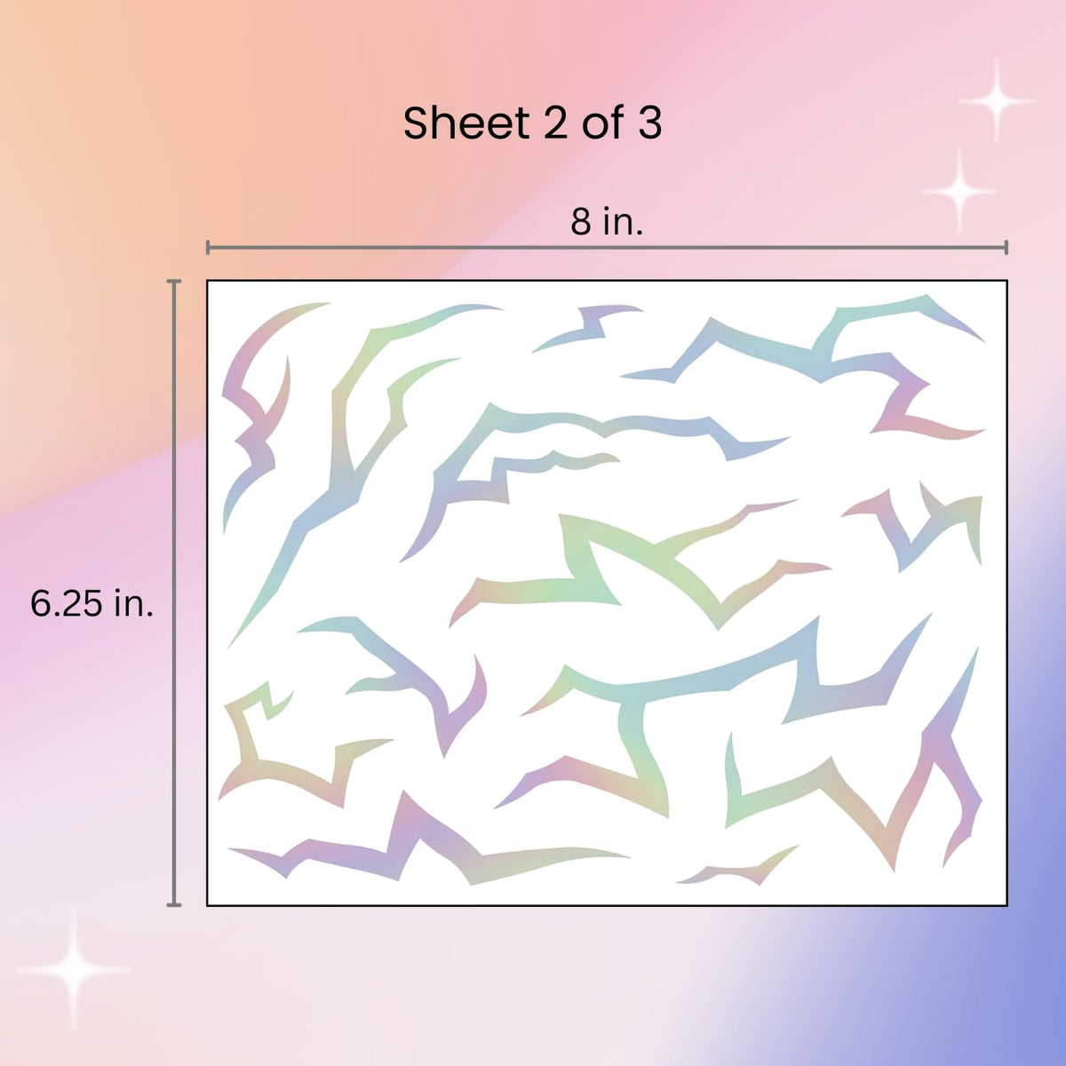 Pixel Hearts tattoo sheet next to hand showing size and how many designs per sheet