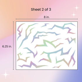 Pixel Hearts tattoo sheet next to hand showing size and how many designs per sheet