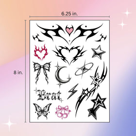 Pixel Hearts tattoo on hand for scale showing small reusable designs