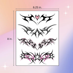 Pixel Hearts size scale on hand demonstrating compact sheets and placement options