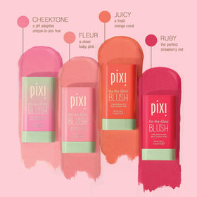 Pixi blush stick held in hand to show compact 0.6 oz scale