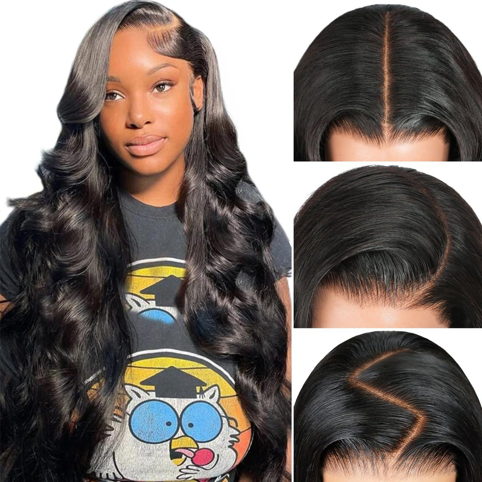 Pizazz front view of 24-inch wig showing full body wave and natural sheen