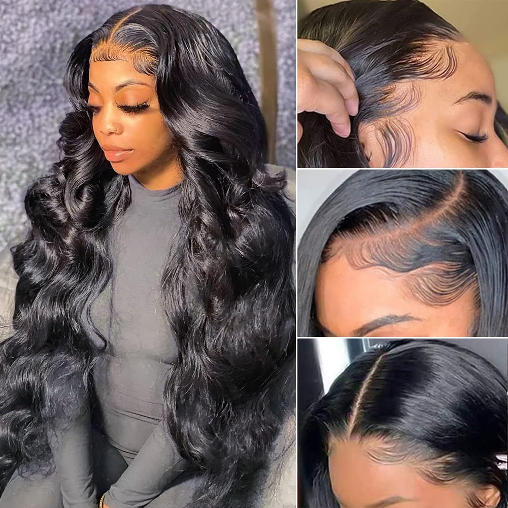 Pizazz front view 26-inch body wave wig showing full length and natural movement