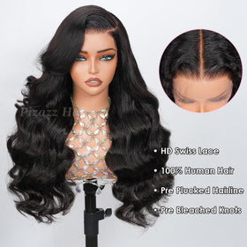 Pizazz HD lace close-up with pre-bleached knots for a seamless scalp look