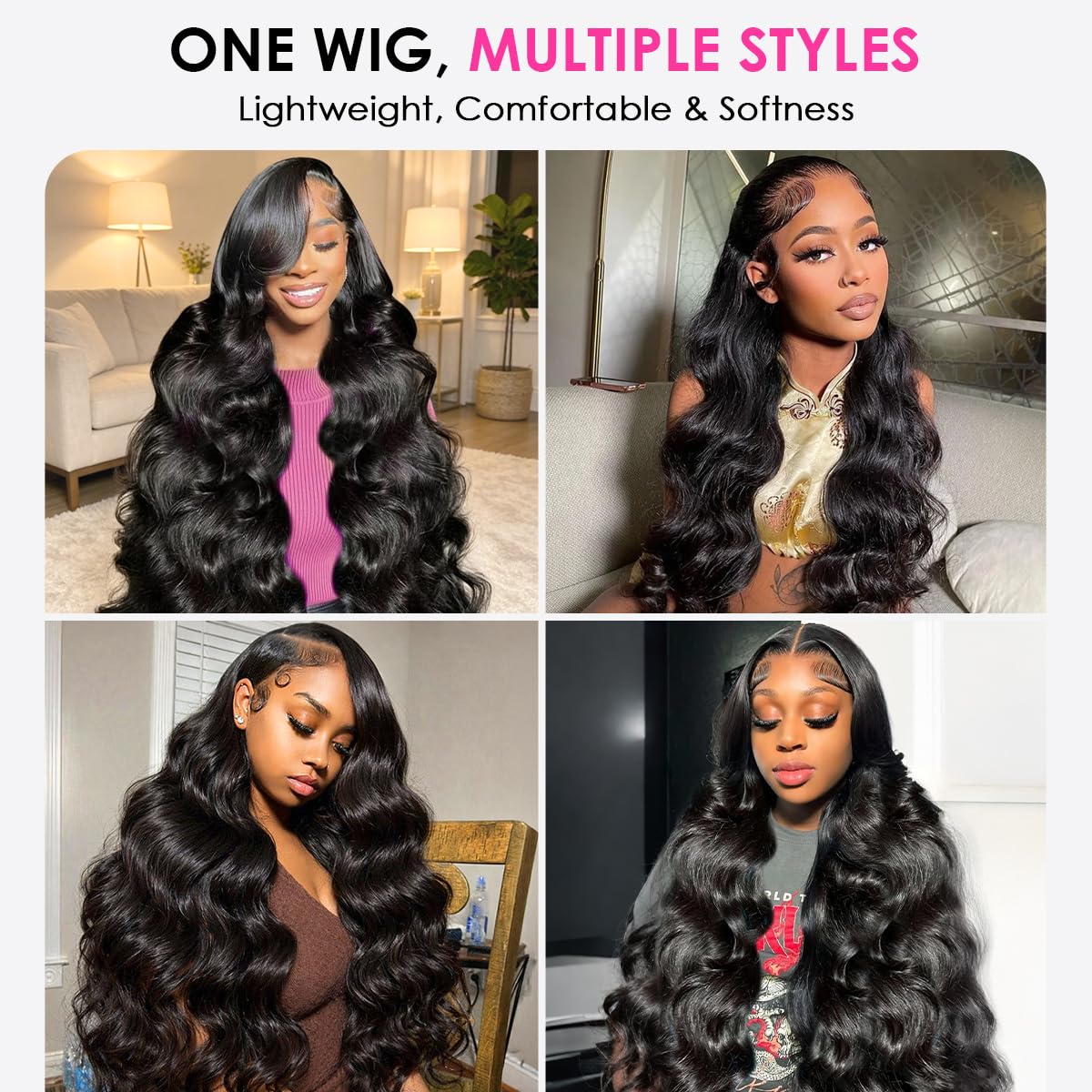Pizazz wig styled into high ponytail demonstrating lace front versatility