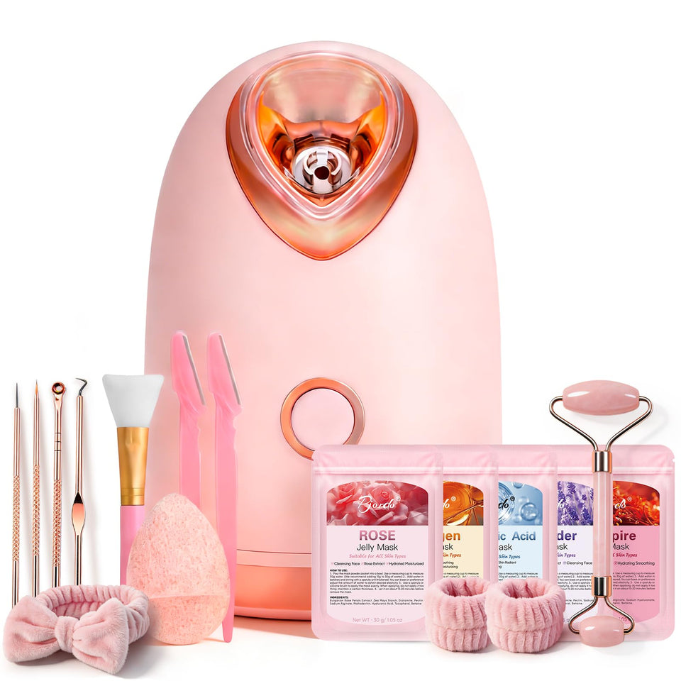 Pjordo front unit showing compact steamer and control for easy home facials