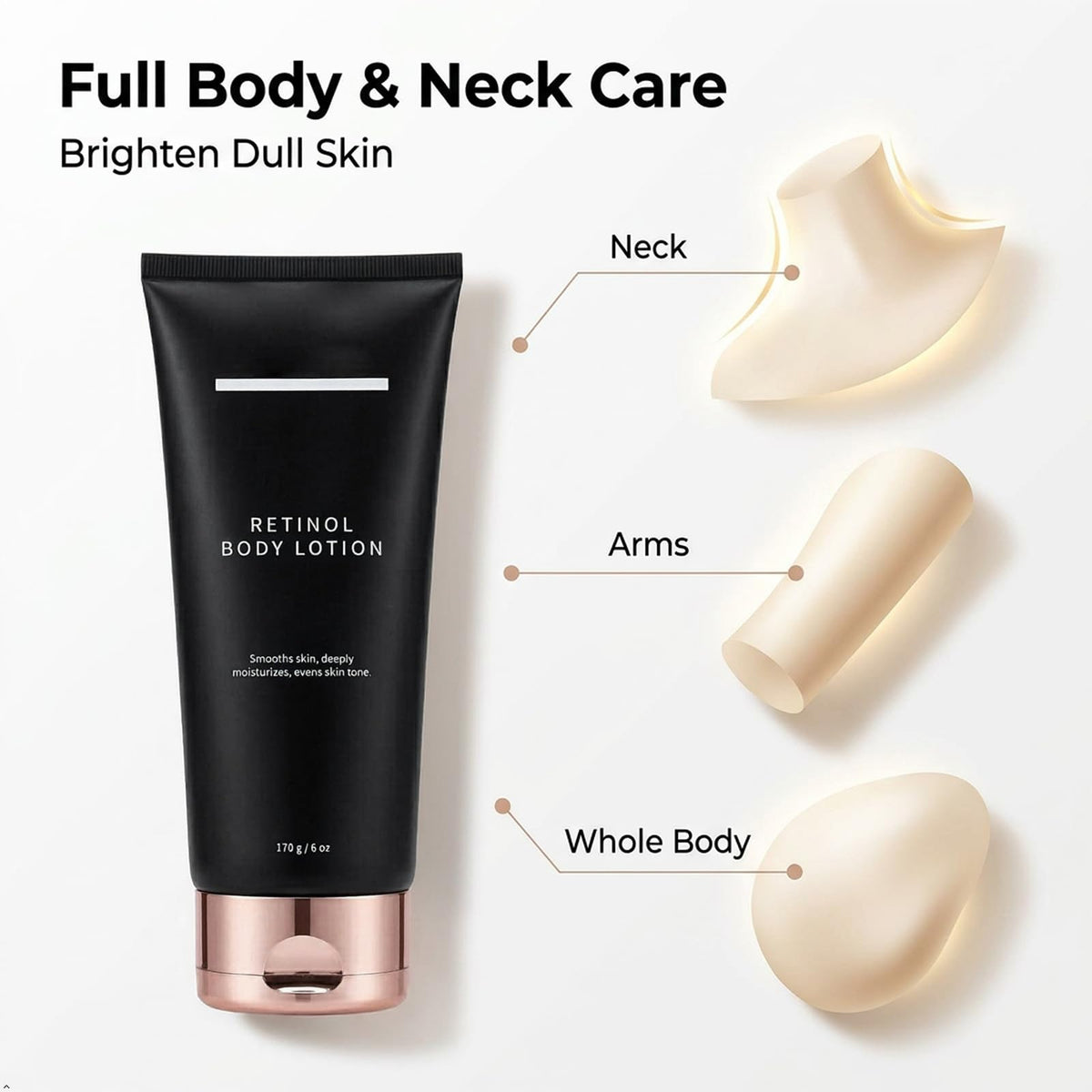 pjpkow neck and décolletage usage illustrating gentle formula for delicate skin benefit