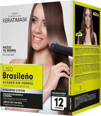 PLACENTA LIFE KERATIMASK front packaging showing kit and benefits