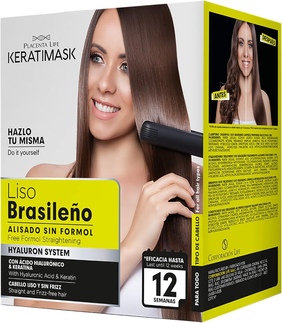 PLACENTA LIFE KERATIMASK front packaging showing kit and benefits