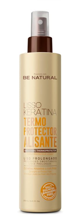 PLACENTA LIFE front bottle shot showing label and benefit of heat protection