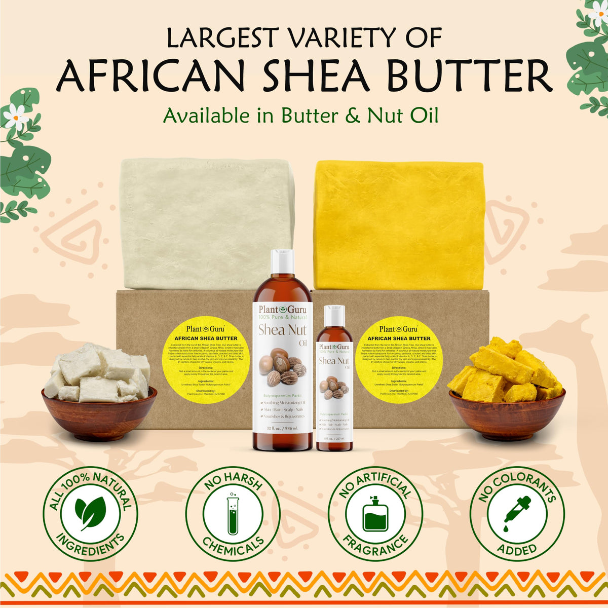 Plant Guru DIY balm ingredients staged with butter for customizable skincare blends
