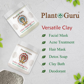 Plant Guru mask applied to cheek demonstrating gentle cleansing benefits
