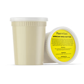 Plant Guru close-up spoon scoop revealing creamy shea butter texture
