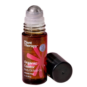 Plant Therapy roll-on front packaging showing compact 30 mL bottle and label benefit