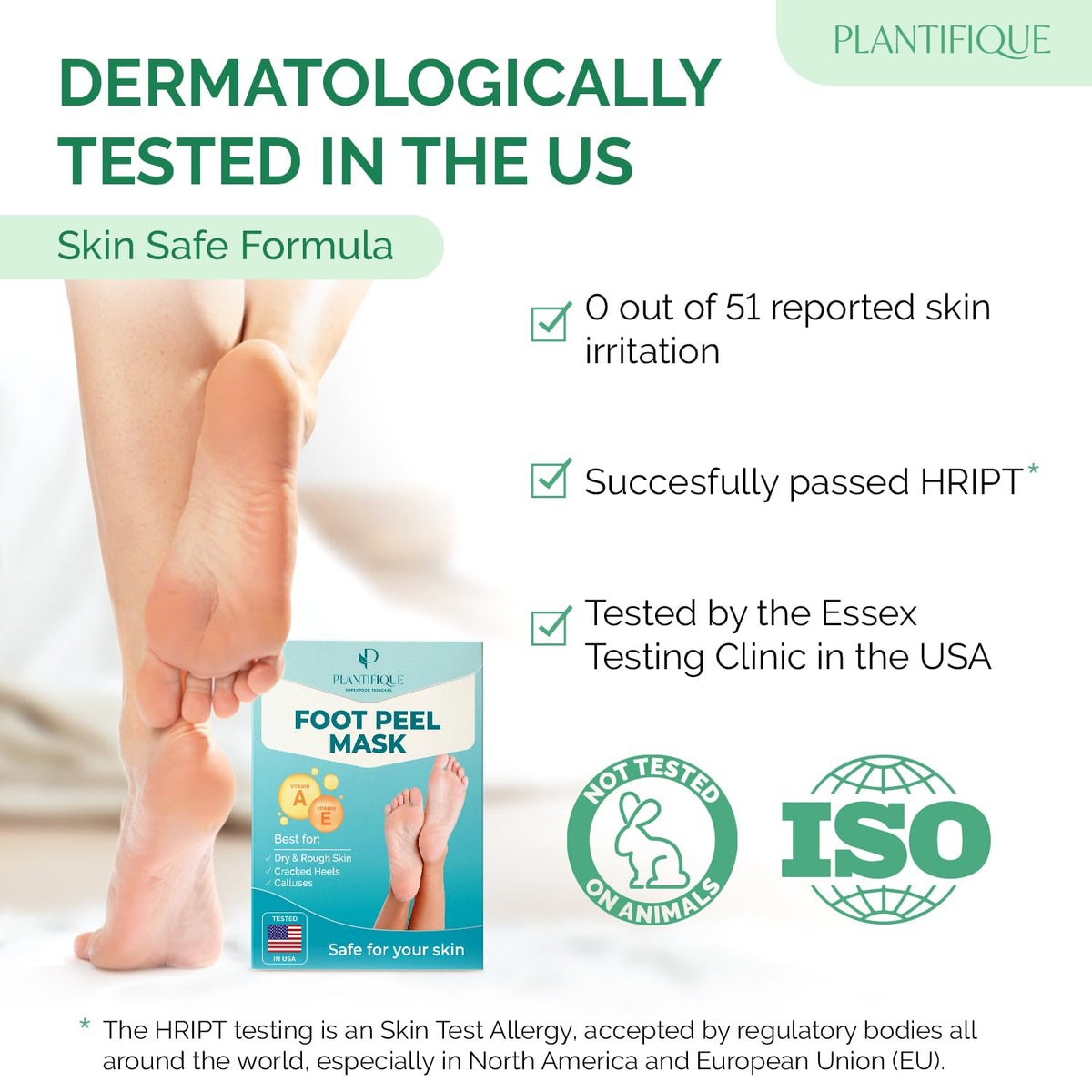 PLANTIFIQUE before and after feet comparison illustrating smoother heels benefit