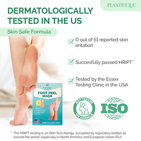 PLANTIFIQUE before and after feet comparison illustrating smoother heels benefit