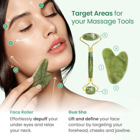 PLANTIFIQUE gua sha held in hand illustrating ergonomic shape for facial contouring
