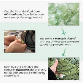 PLANTIFIQUE gua sha with instruction guide showing easy learning and technique benefit