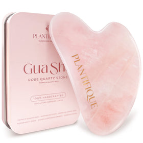 PLANTIFIQUE rose quartz front view showing ergonomic shape and lifting benefit