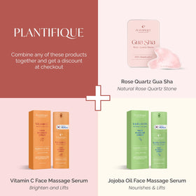 PLANTIFIQUE rose quartz in hand demonstrating compact size and easy handling benefit