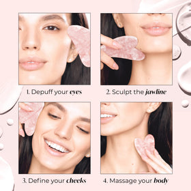 PLANTIFIQUE rose quartz on vanity with skincare implying daily routine enhancement benefit