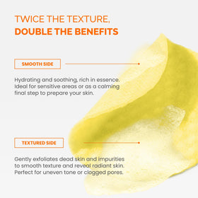 PLANTIFIQUE smooth pad surface close-up ready to soothe skin after exfoliation