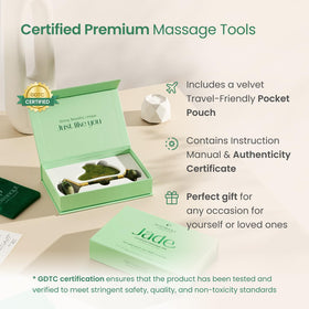 PLANTIFIQUE set in a travel pouch styled on vanity for easy on-the-go self-care