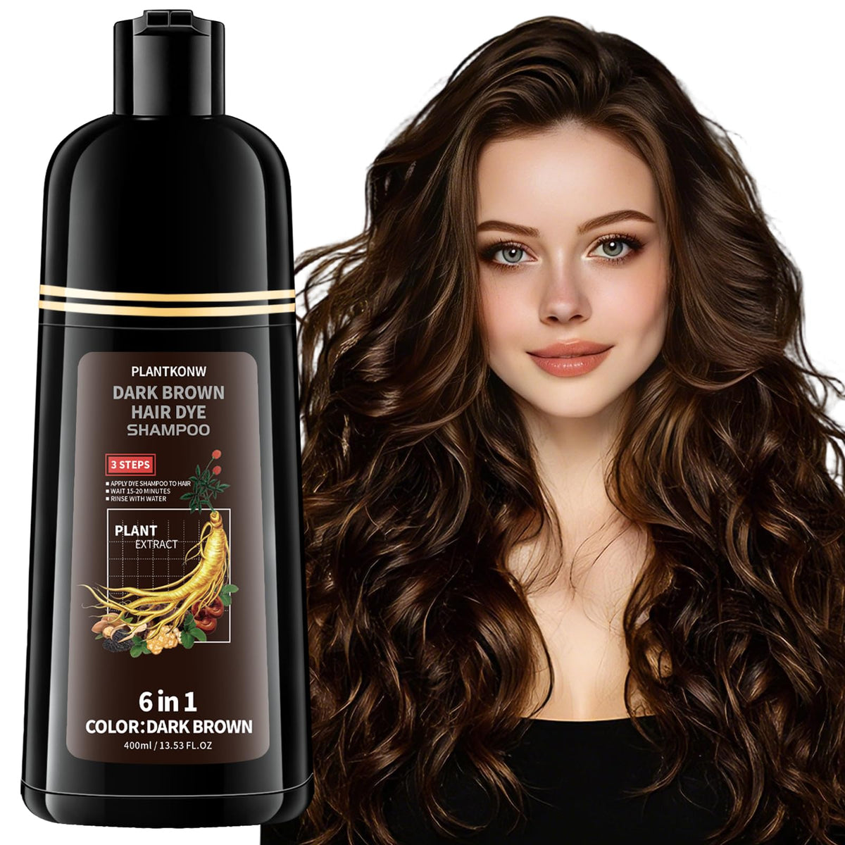 Plantkonw front packaging showing bottle and benefits