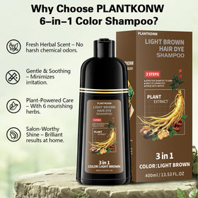 Plantkonw label close-up showing ammonia and paraben free claims