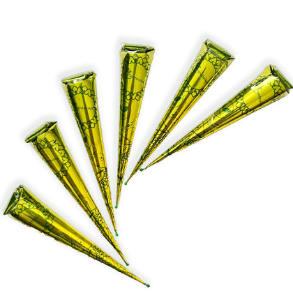 Plantovika front packaging showing six pre-filled henna cones and clear labeling, convenient storage benefit