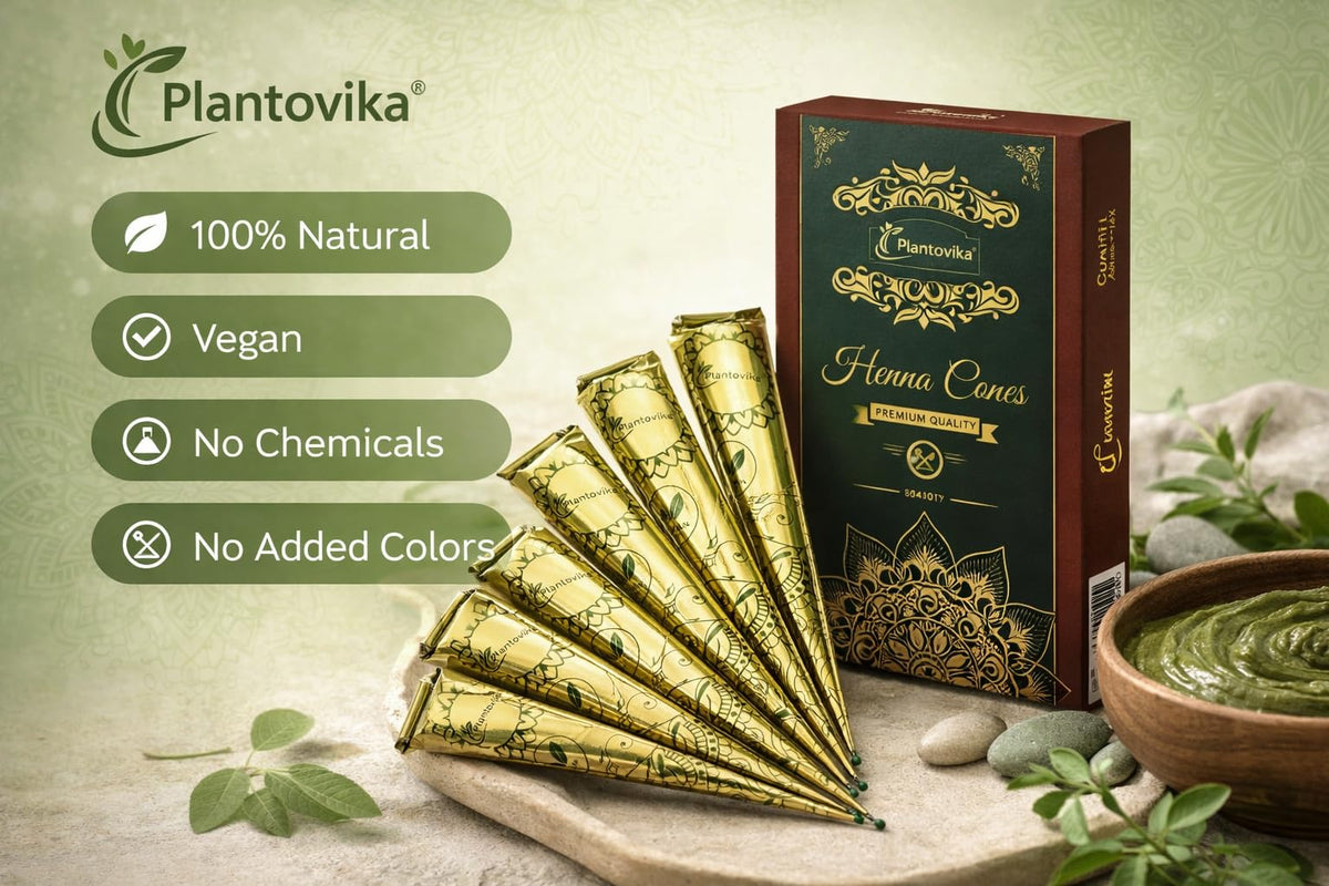 Plantovika finished dark reddish brown hair on model, natural-looking color and long-lasting vibrancy benefit