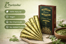 Plantovika finished dark reddish brown hair on model, natural-looking color and long-lasting vibrancy benefit