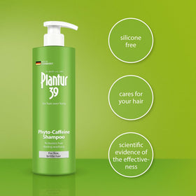 Plantur 39 pump and cap detail highlighting dispenser for easy dosing