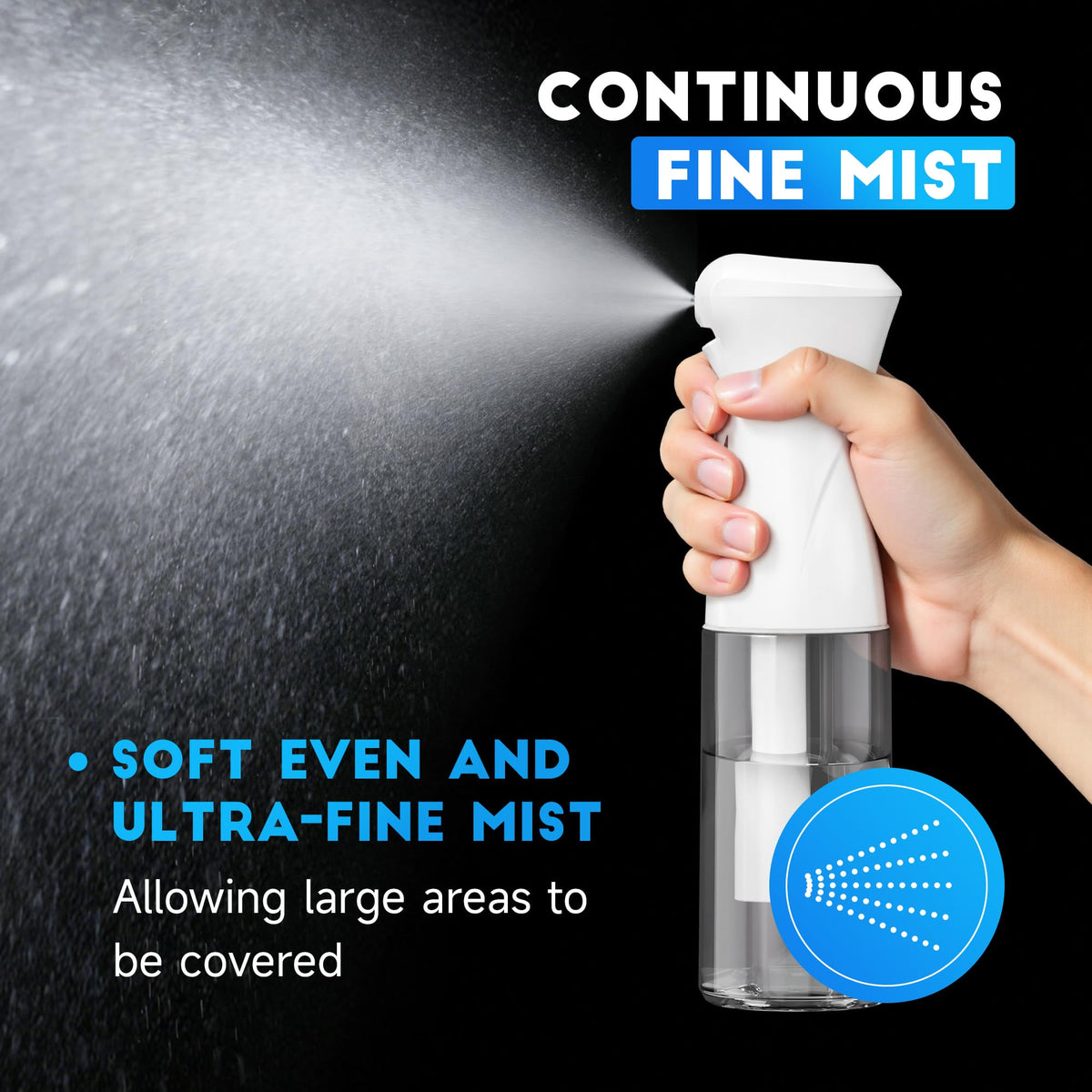 Plaode trigger close-up highlighting grooved handle for comfortable spraying