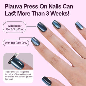 Plauva lifestyle image of woman wearing nails showcasing wearable, elegant sparkle