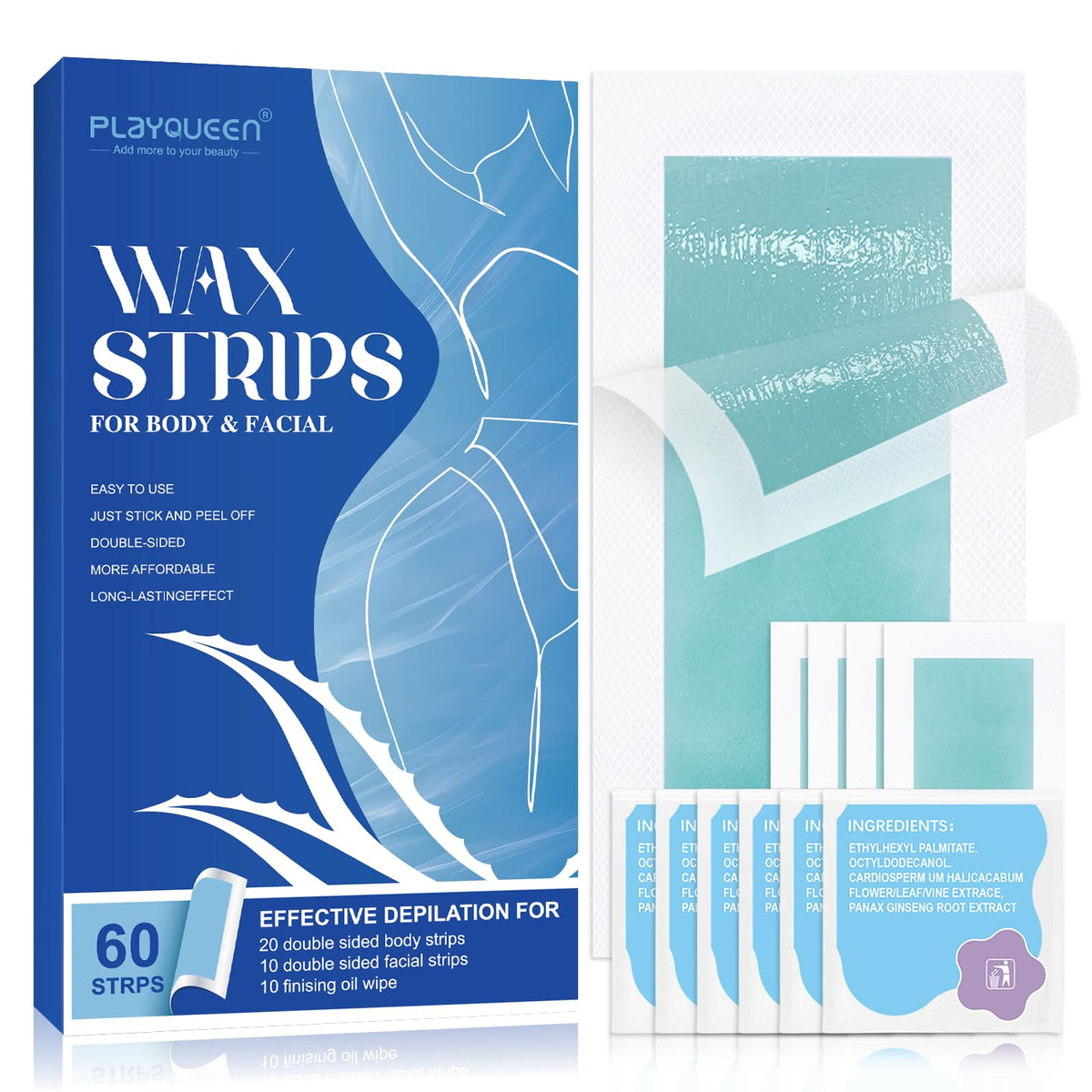 PLAYQUEEN front packaging showing kit contents and benefits for easy identification