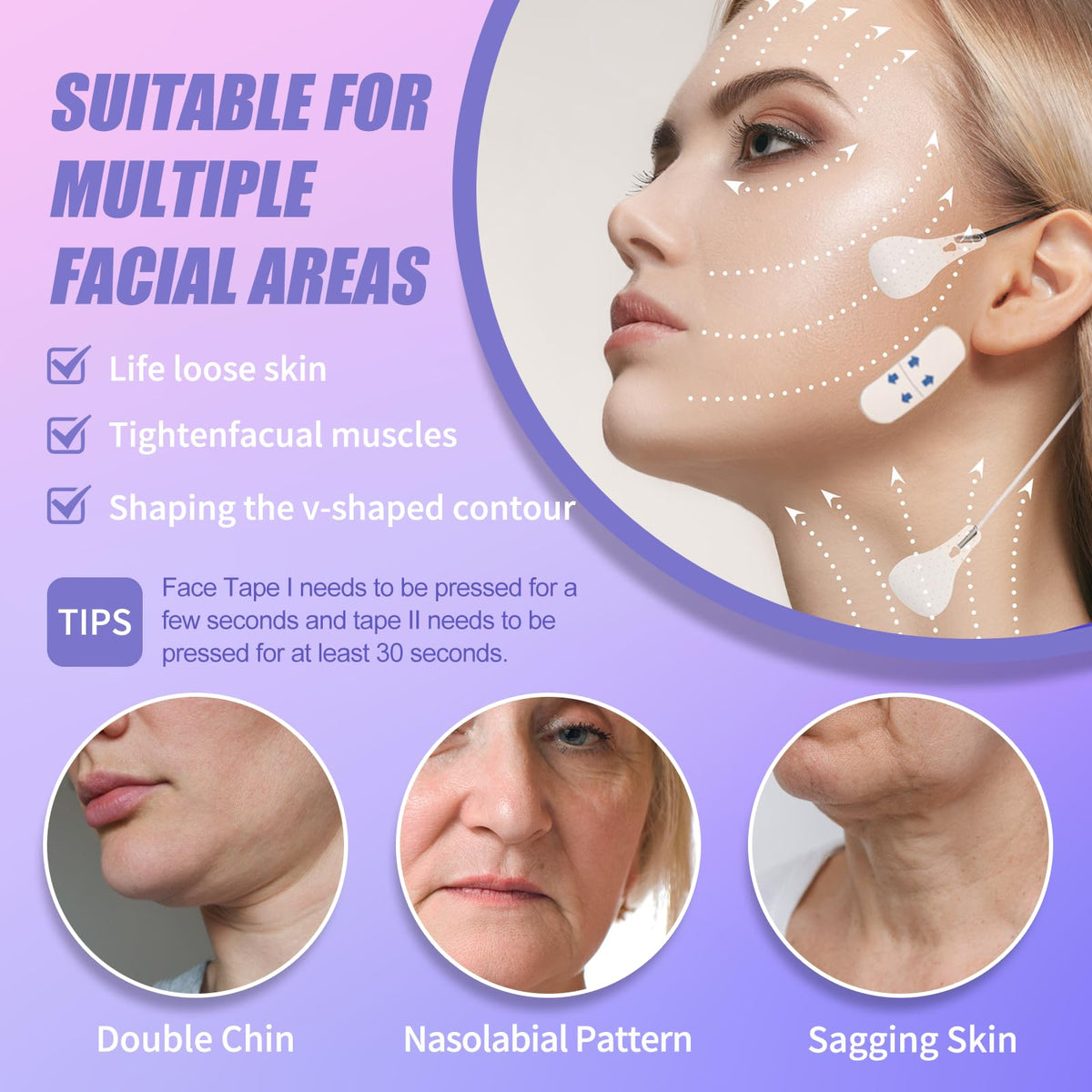 PLAYQUEEN neck lift tape in lifestyle setting for confidence boost