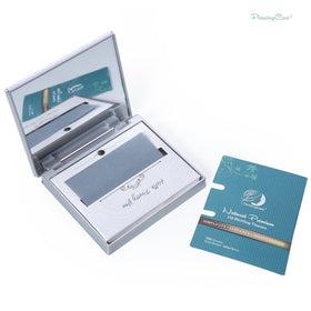 PleasingCare blotting sheet close-up texture showing bamboo charcoal fibers and strong absorption benefit