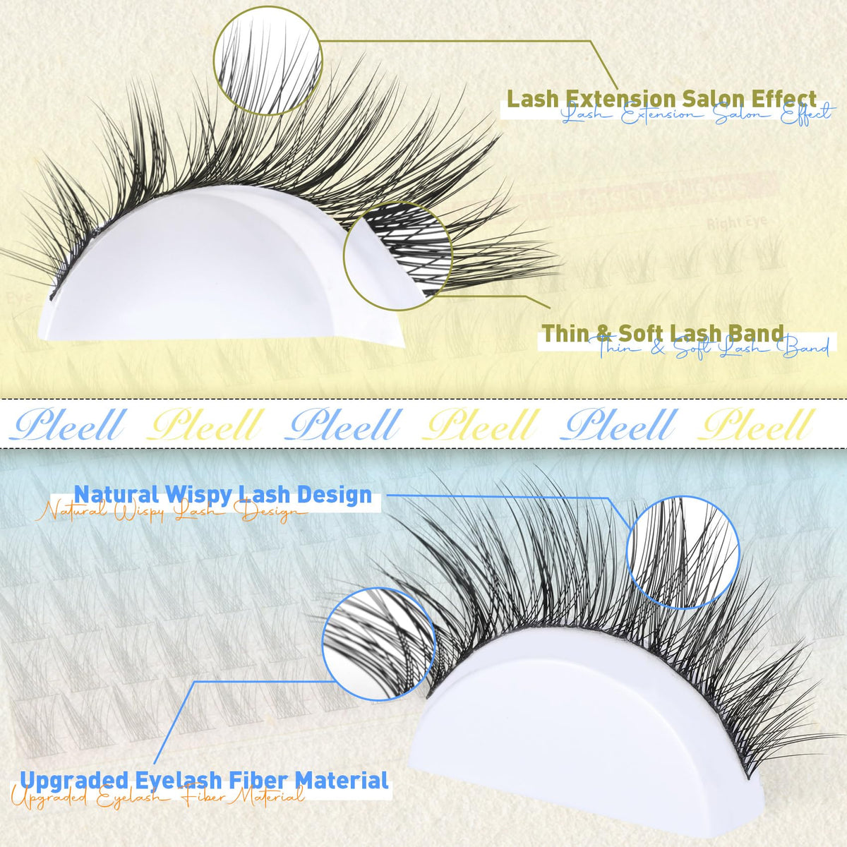 Pleell application in use on eye illustrating easy placement and lift