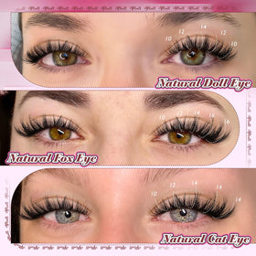 Pleell cluster being placed near lash line demonstrating simple at-home application